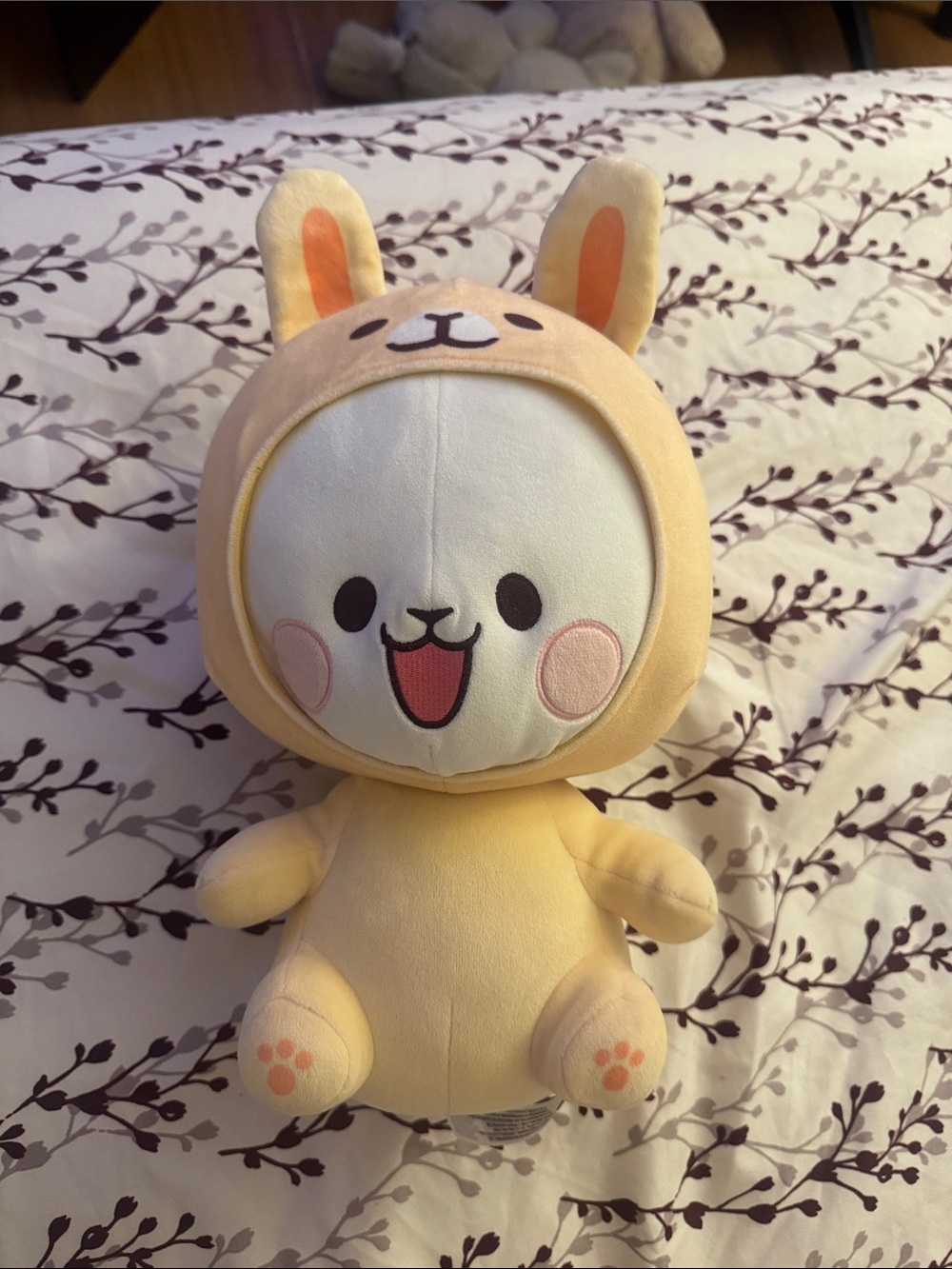 Milk mocha Happy Yellow Bunny Plush Stuffed Animal - Soft Kids Toy
